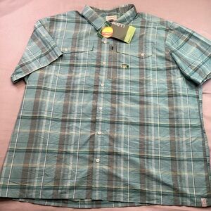 L.L. Bean Men's SunSmart Cool Weave Button Down Plaid Short Sleeve Shirt 3XL NWT